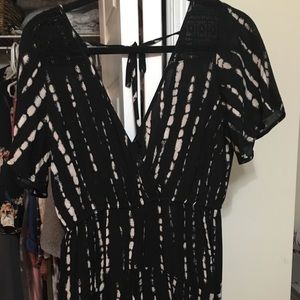 Black and white romper